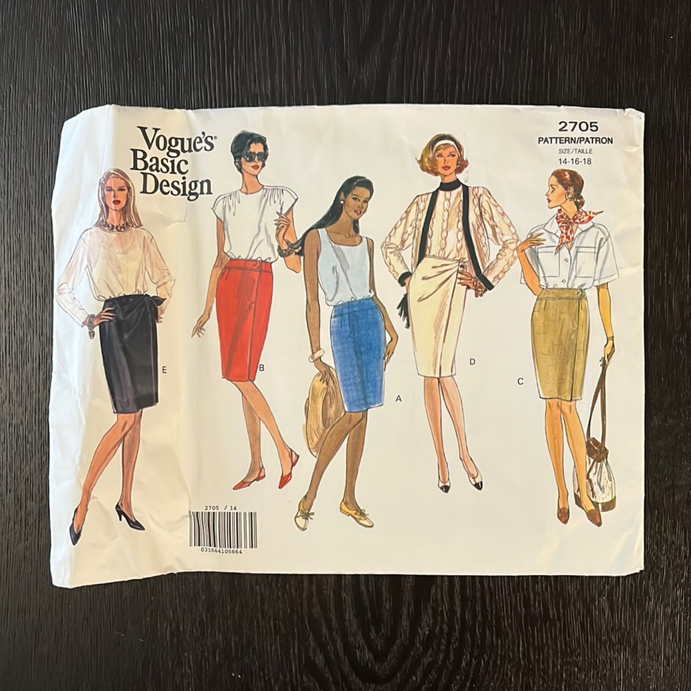 Vintage Skirt Sewing Pattern: Vogue’s Basic Design